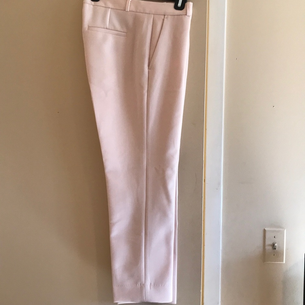 Banana Republic pale pink front zip pants